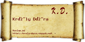 Krály Dóra névjegykártya